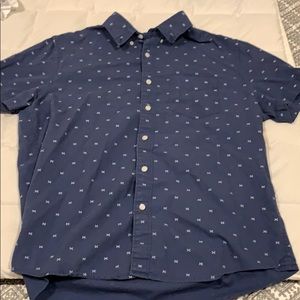 Short Sleeve American Eagle Button Up Tee
